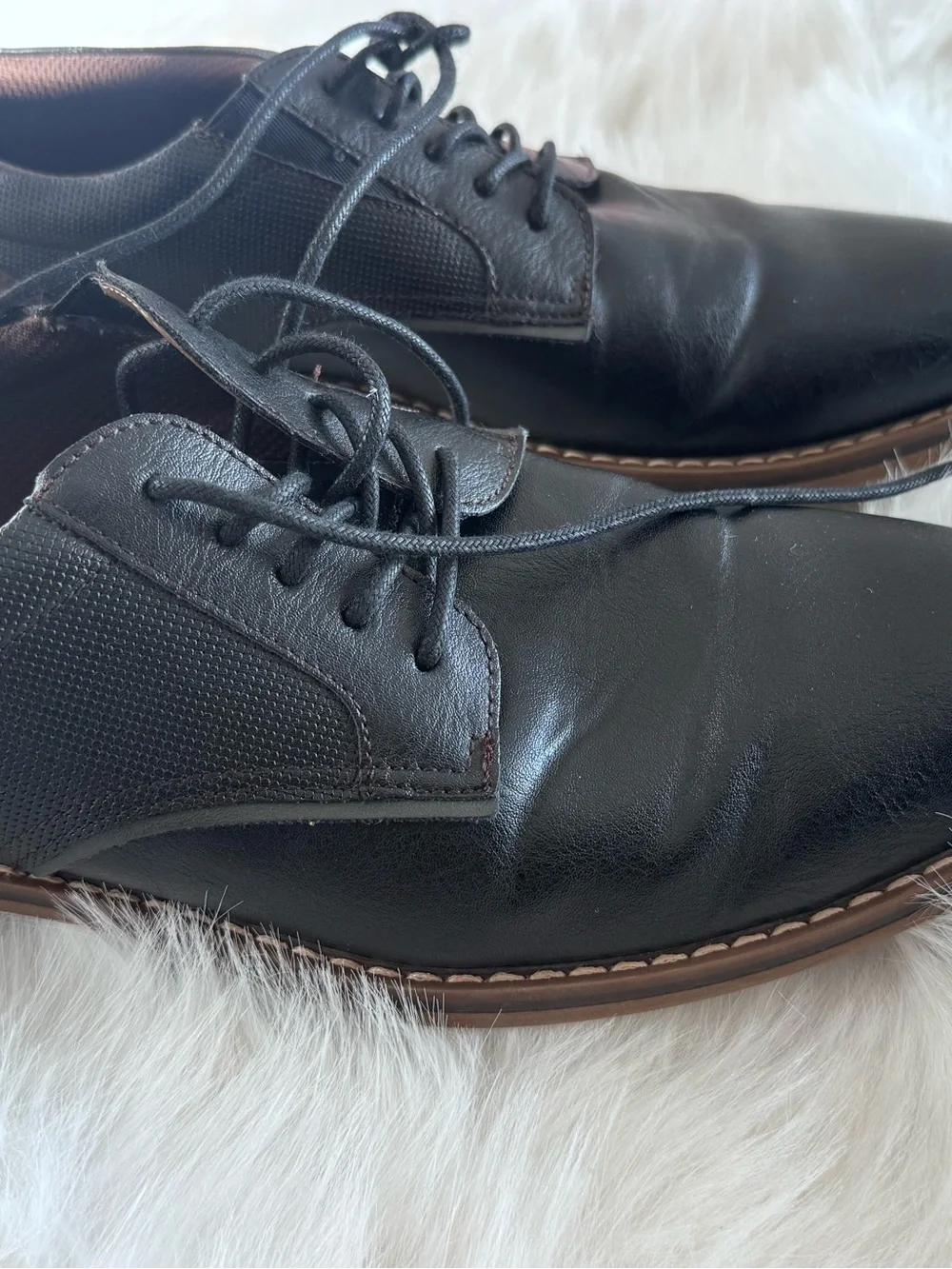 Parke & Co. Men's Black Leather Derby Shoes